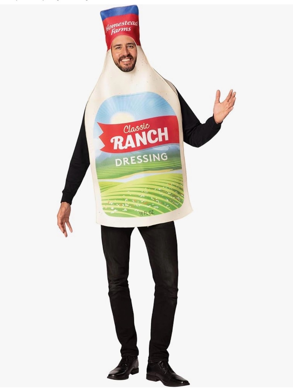 Ranch Dressing Bottle Adult Costume, Adult One Size, Salad Cobb Condiments Food